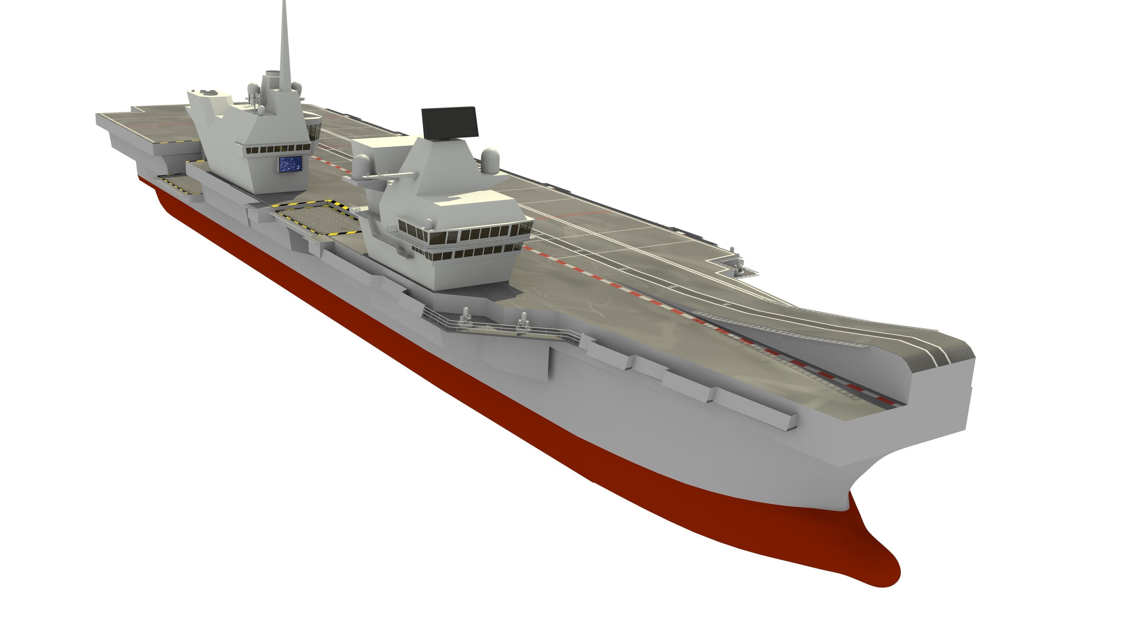 HMS Queen Elizabeth Aircraft Carrier 3D model_0