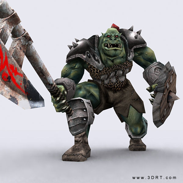 3DRT - Orc Fantasy Character Low-poly 3D model_19