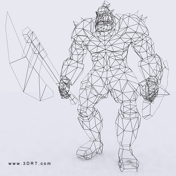 3DRT - Orc Fantasy Character Low-poly 3D model_29