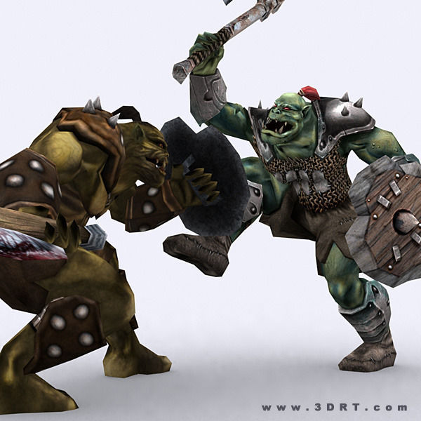 3DRT - Orc Fantasy Character Low-poly 3D model_9
