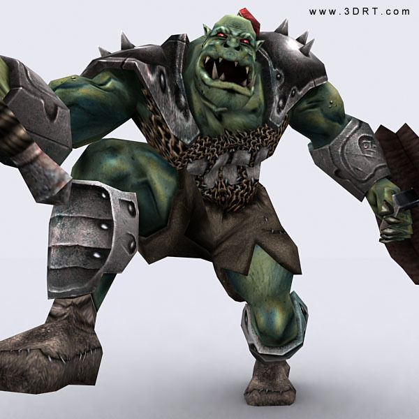 3DRT - Orc Fantasy Character Low-poly 3D model_22