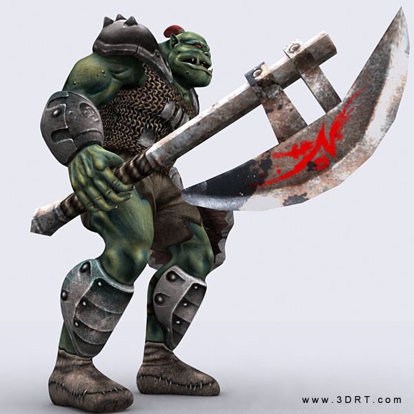 3DRT - Orc Fantasy Character Low-poly 3D model_21