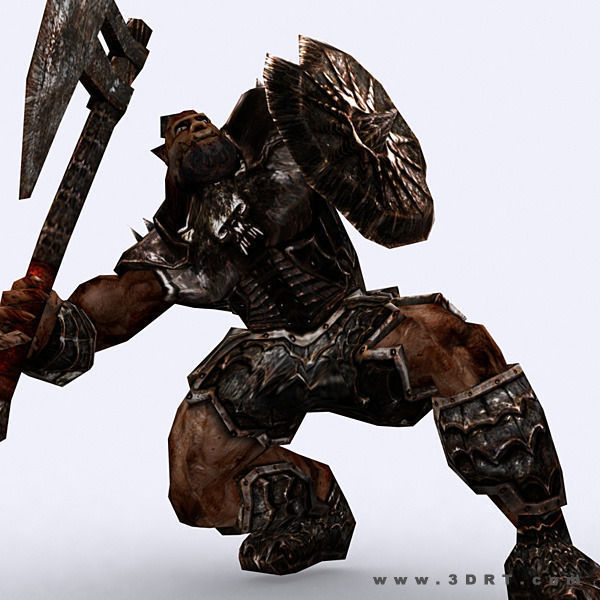 3DRT - Orc Fantasy Character Low-poly 3D model_16