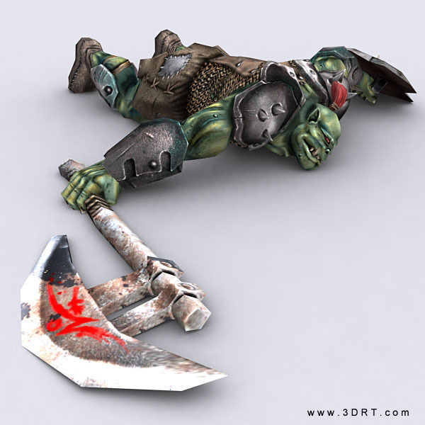 3DRT - Orc Fantasy Character Low-poly 3D model_27