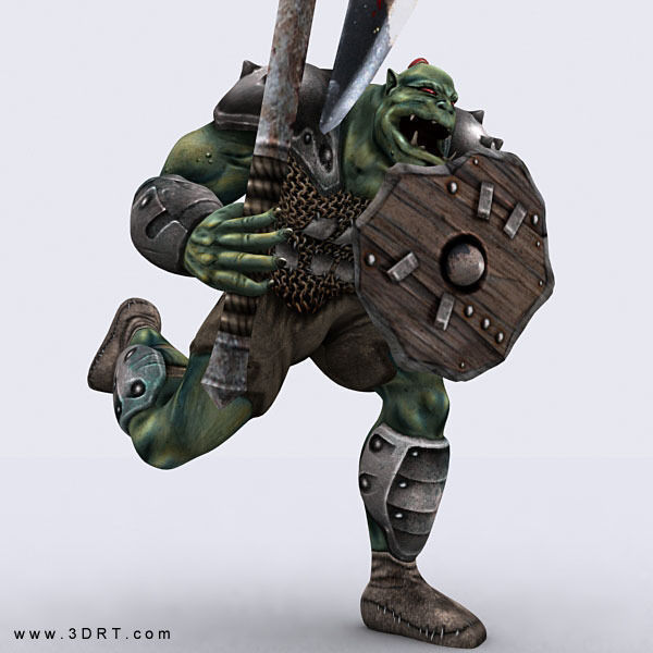 3DRT - Orc Fantasy Character Low-poly 3D model_26