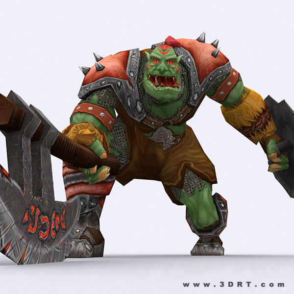 3DRT - Orc Fantasy Character Low-poly 3D model_10