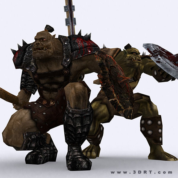 3DRT - Orc Fantasy Character Low-poly 3D model_6