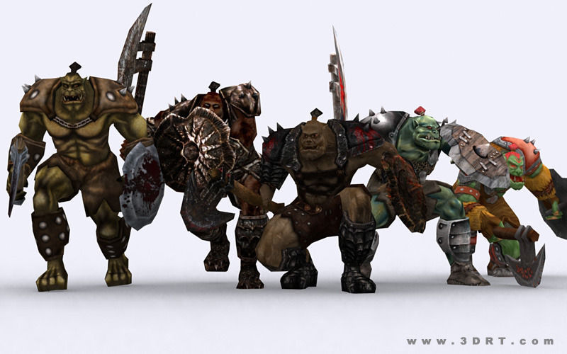 3DRT - Orc Fantasy Character Low-poly 3D model_2