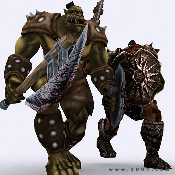 3DRT - Orc Fantasy Character Low-poly 3D model_4