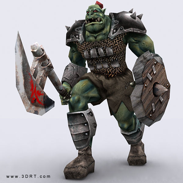 3DRT - Orc Fantasy Character Low-poly 3D model_13