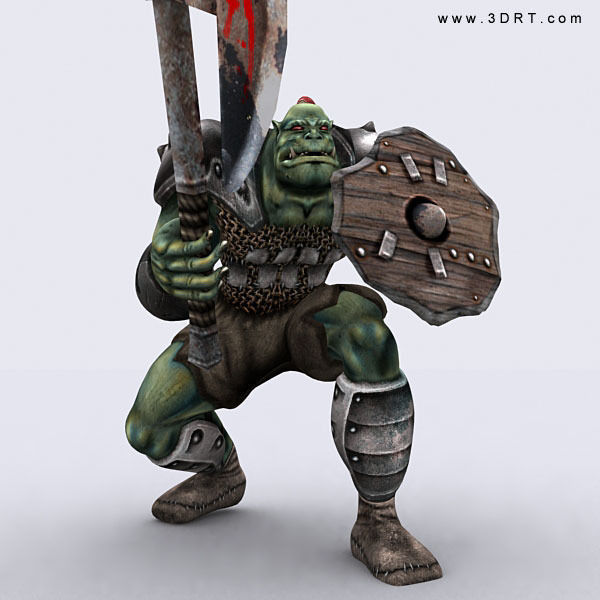 3DRT - Orc Fantasy Character Low-poly 3D model_23