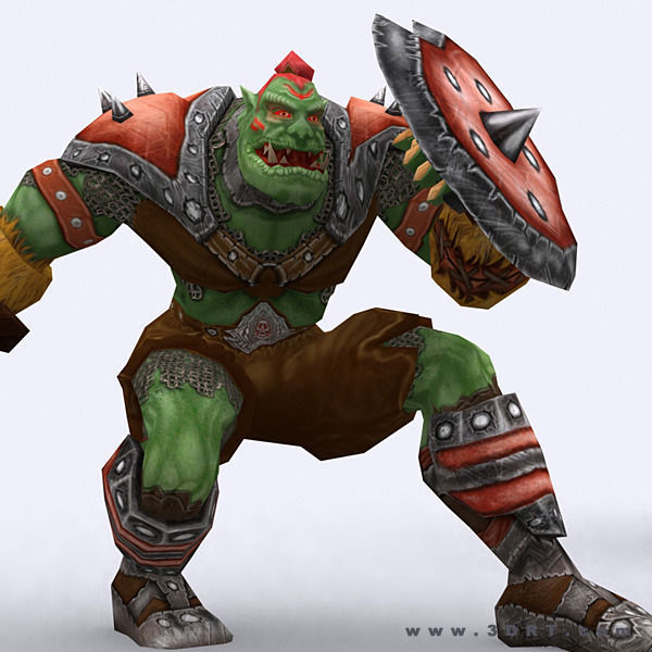 3DRT - Orc Fantasy Character Low-poly 3D model_12