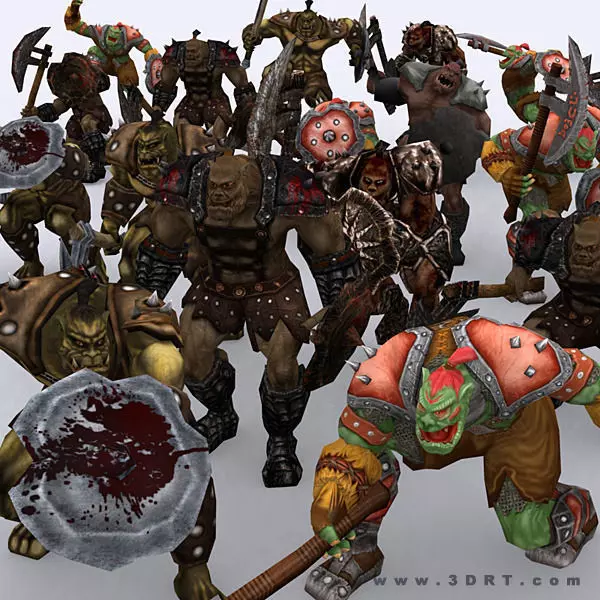 3DRT - Orc Fantasy Character Low-poly 3D model_0