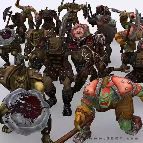 3DRT - Orc Fantasy Character Low-poly 3D model