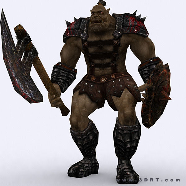 3DRT - Orc Fantasy Character Low-poly 3D model_8
