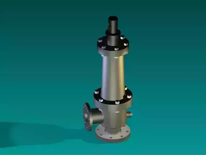 Spring loaded safety valve Free 3D model