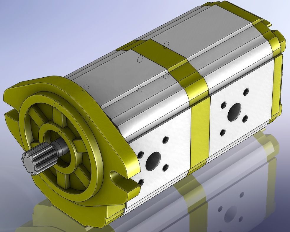 Hydraulic Gear Pump VIVOLO XV-2P Free 3D model