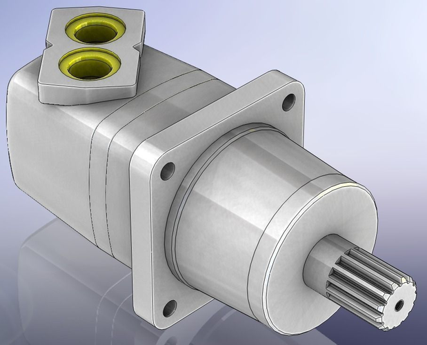 HYDRAULIC MOTOR EATON M06 490 AC free 3D Model