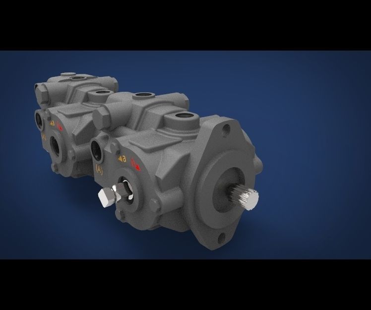 Variable Displacement Piston Pump EATON 70360 Free 3D model_3