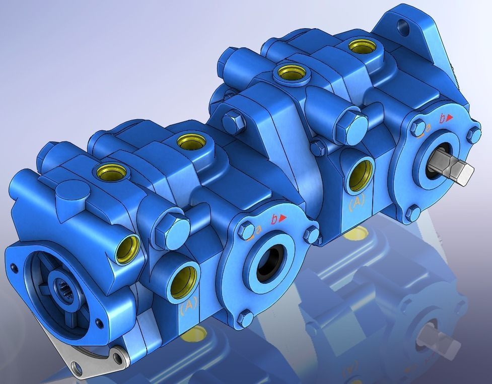 Variable Displacement Piston Pump EATON 70360 Free 3D model_1