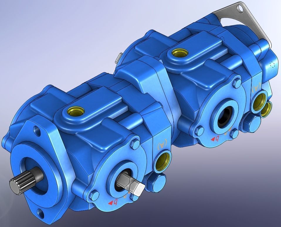 Variable Displacement Piston Pump EATON 70360 Free 3D model_0
