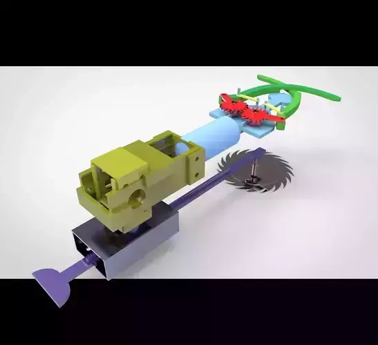 manipulator with gripper end effector and cutter Free 3D model