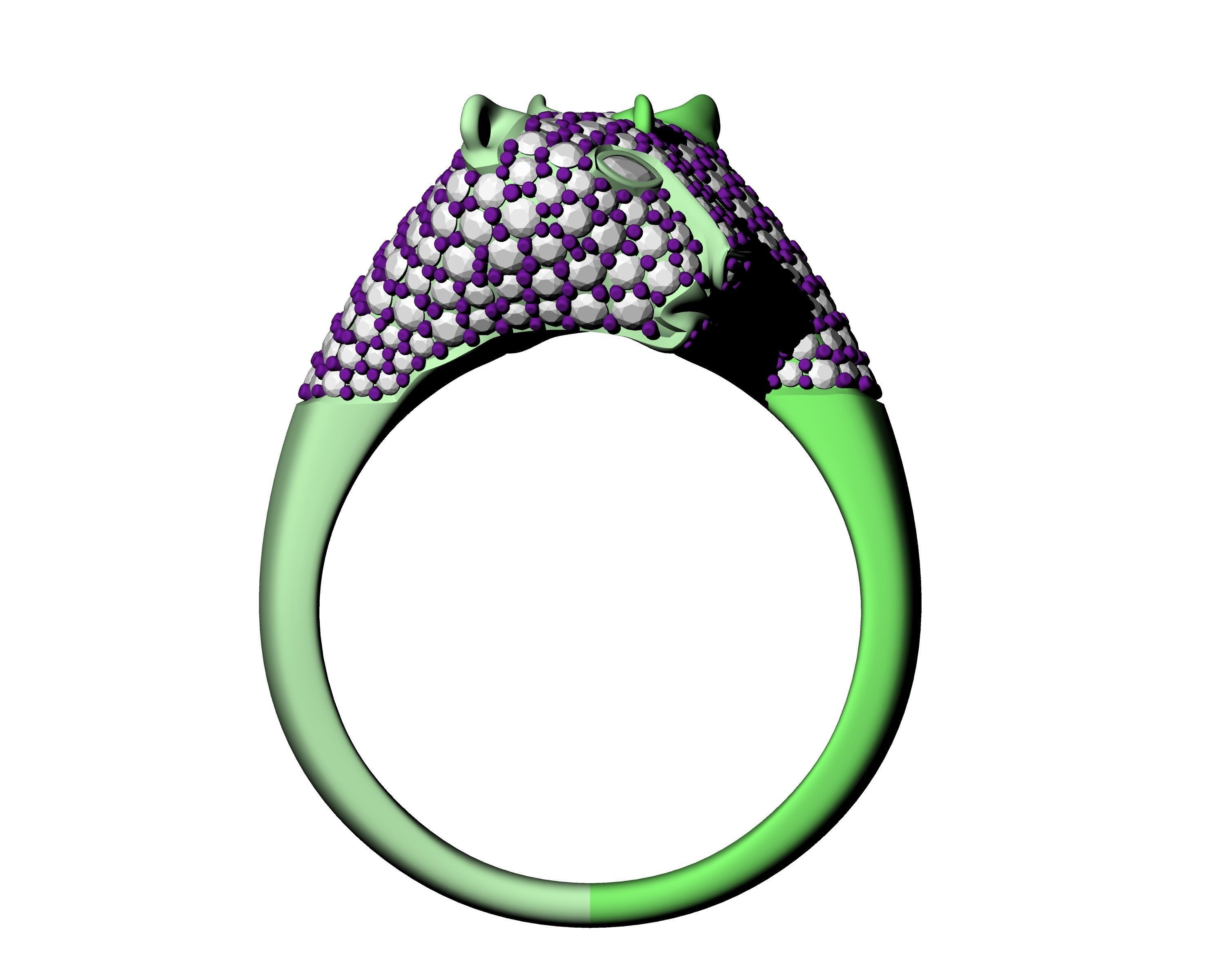 Twin Leopard Ring 3D print model_4