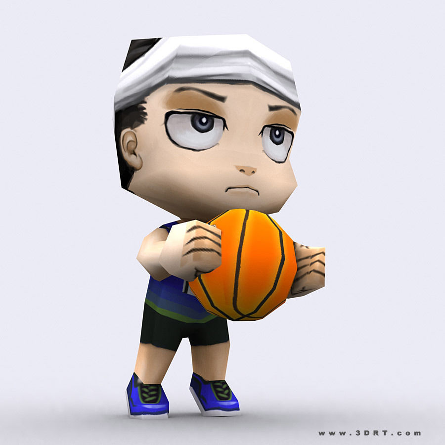 3DRT -  Chibii People Males Low-poly 3D model_26