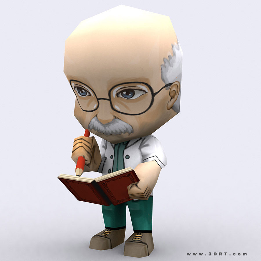 3DRT -  Chibii People Males Low-poly 3D model_14