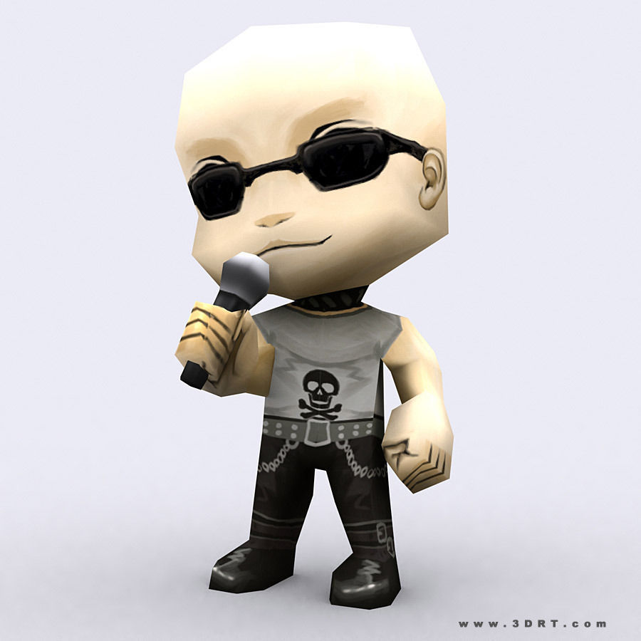 3DRT -  Chibii People Males Low-poly 3D model_24