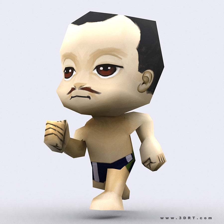 3DRT -  Chibii People Males Low-poly 3D model_19