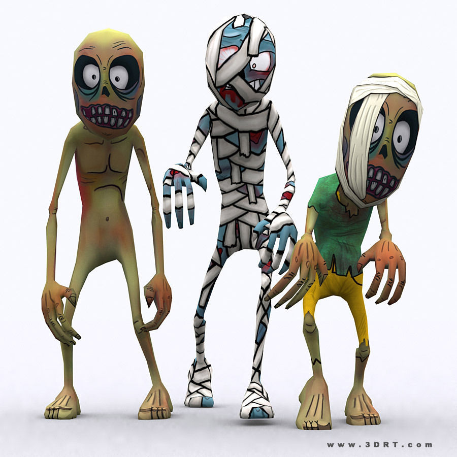 3DRT - Toon Spawns Low-poly 3D model_9