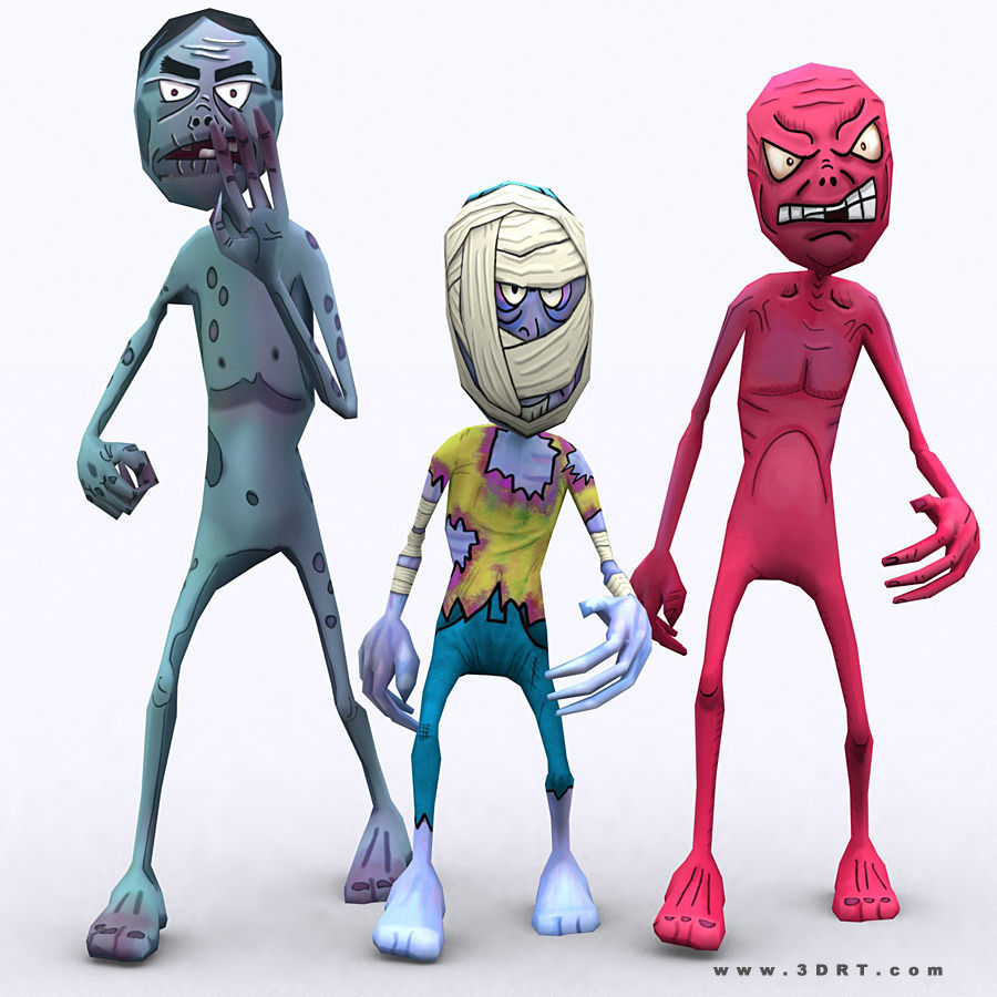 3DRT - Toon Spawns Low-poly 3D model_5