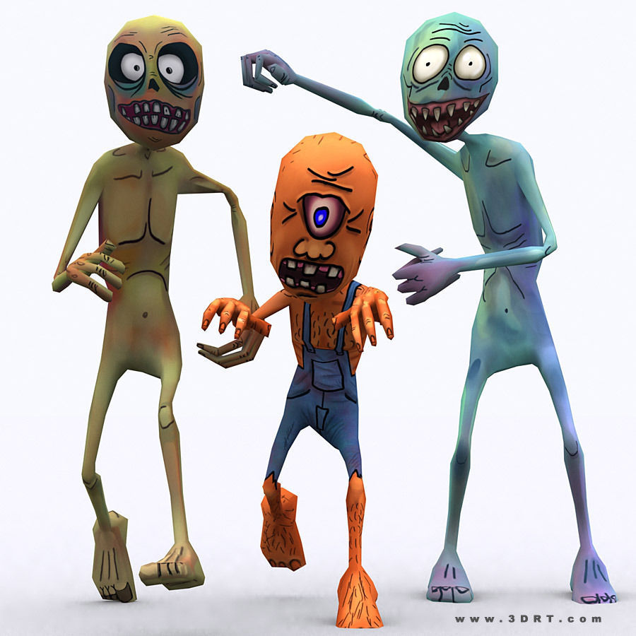 3DRT - Toon Spawns Low-poly 3D model_4