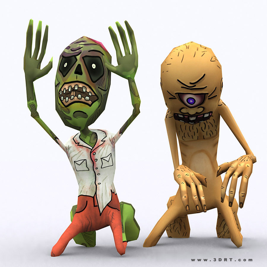 3DRT - Toon Spawns Low-poly 3D model_7