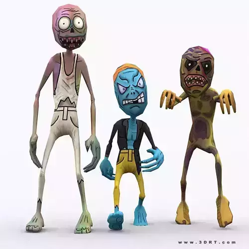 3DRT - Toon Spawns Low-poly 3D model