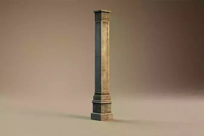 Collumn pedestal Free low-poly 3D model