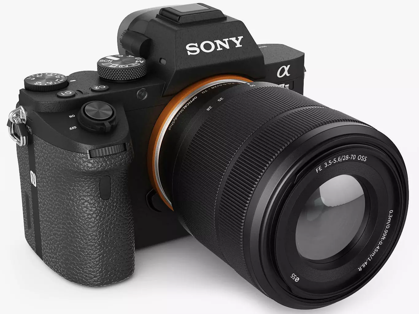 Sony Alpha 7 II with two lenses 3D model_0