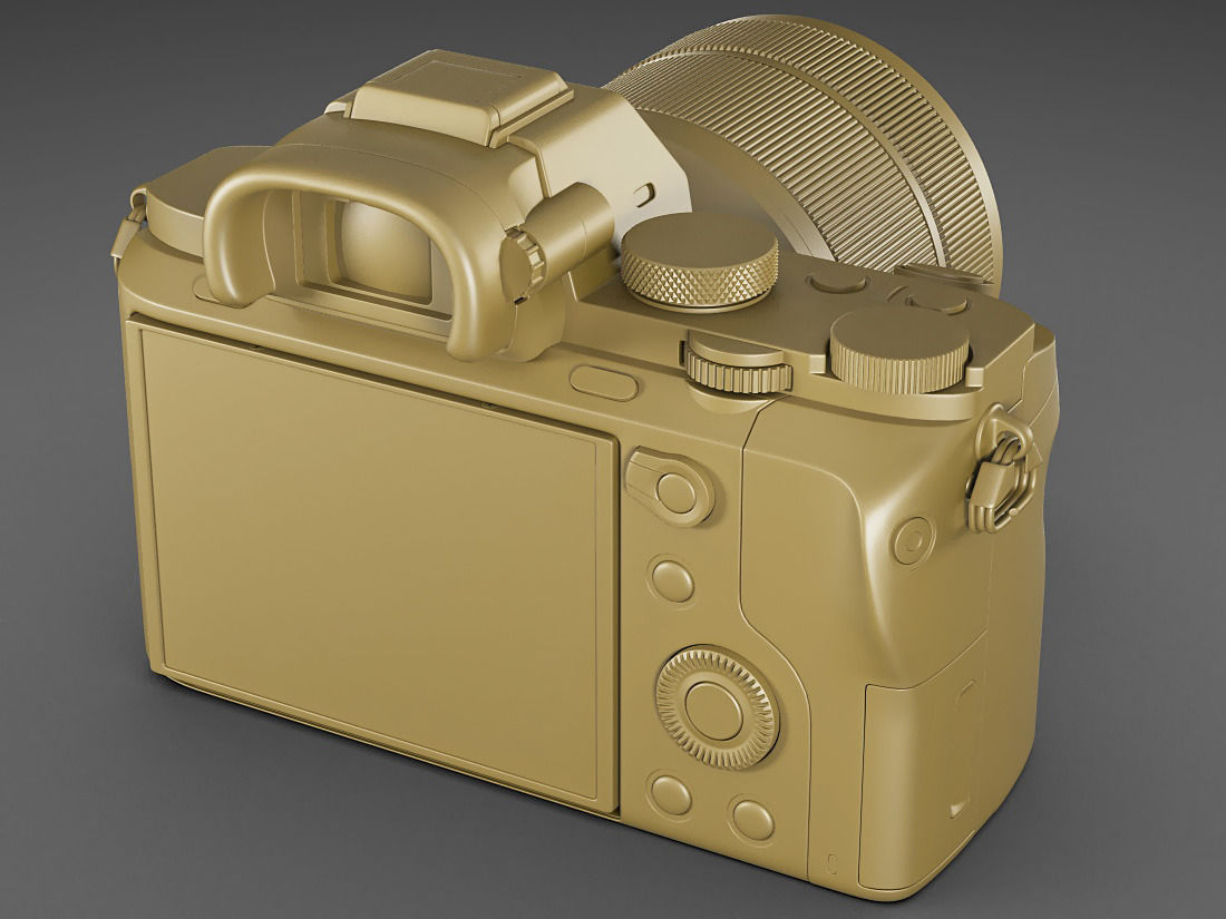 Sony Alpha 7 II with two lenses 3D model_20