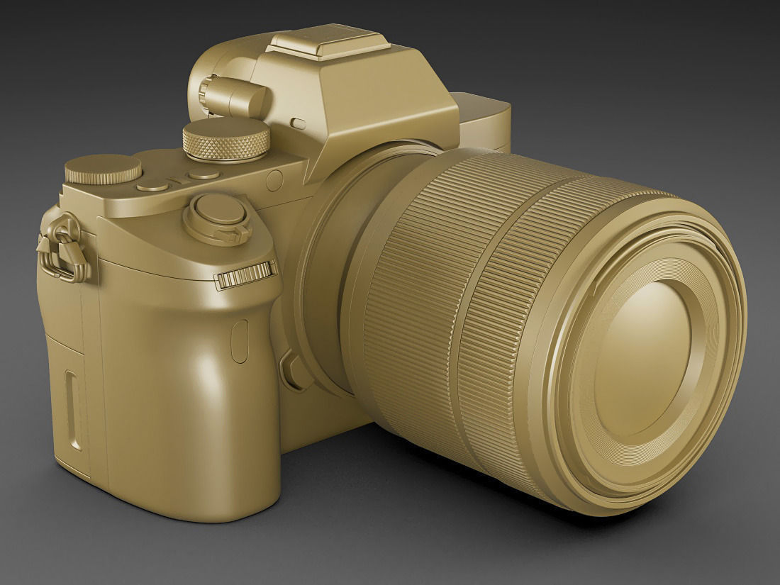 Sony Alpha 7 II with two lenses 3D model_16
