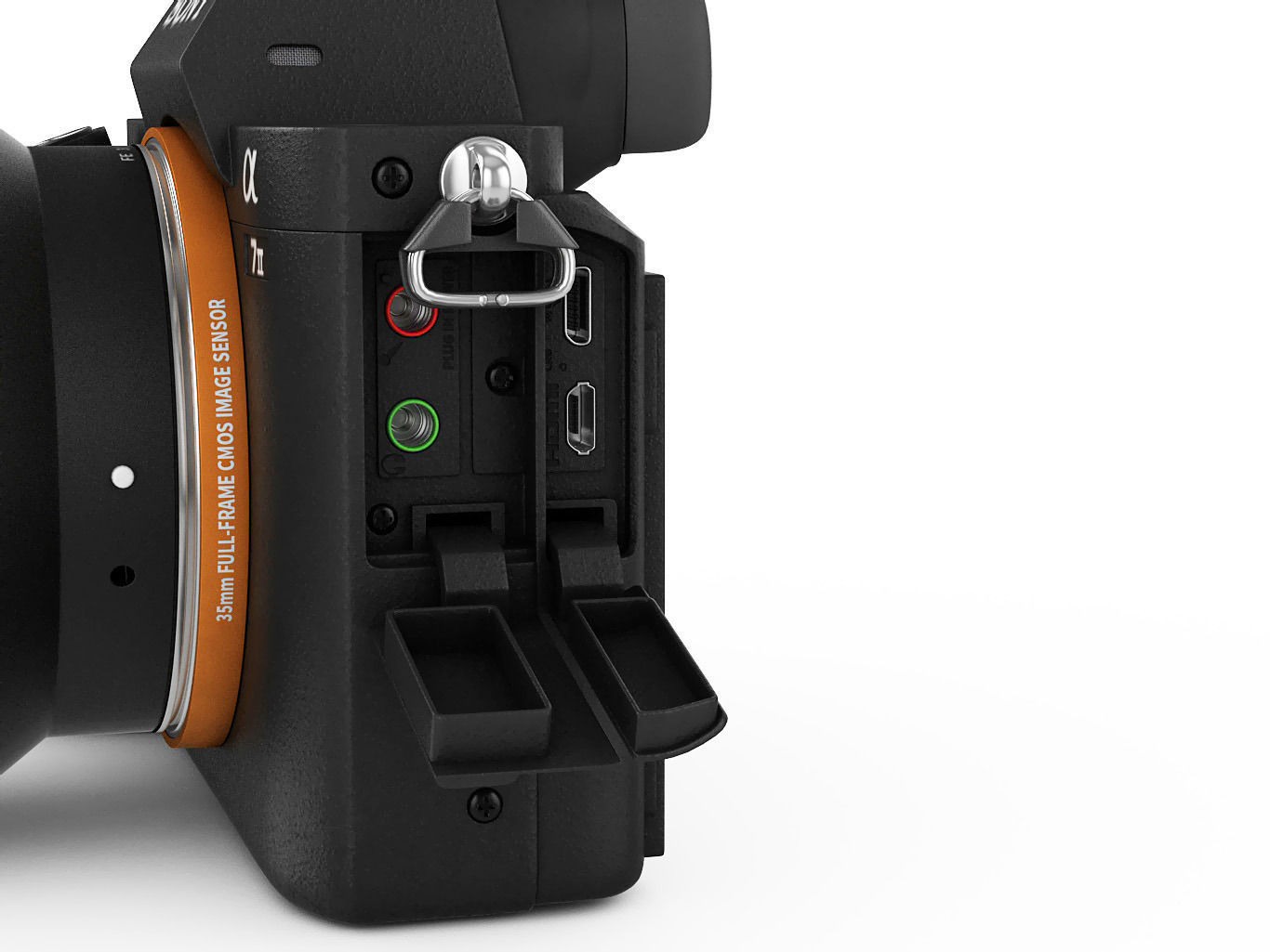 Sony Alpha 7 II with two lenses 3D model_13