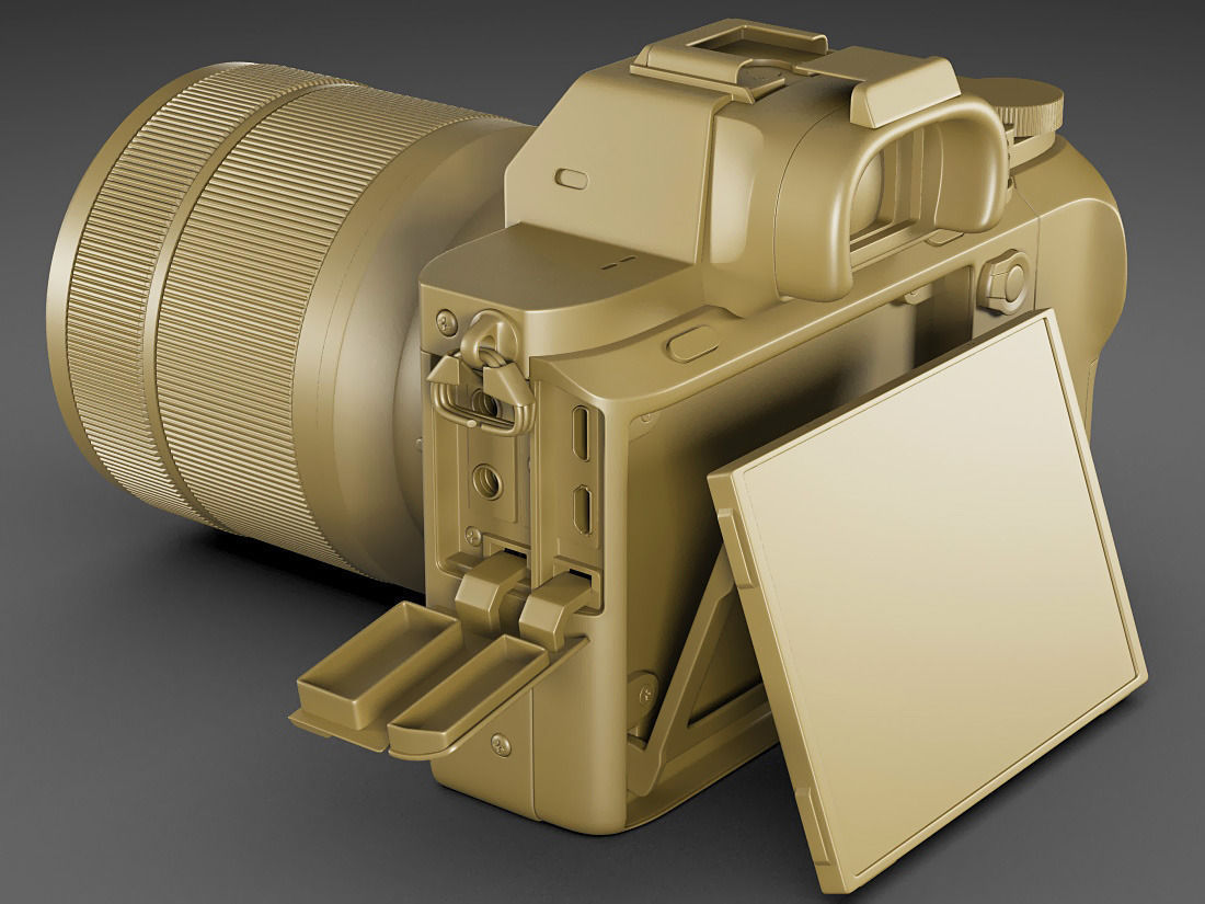 Sony Alpha 7 II with two lenses 3D model_19