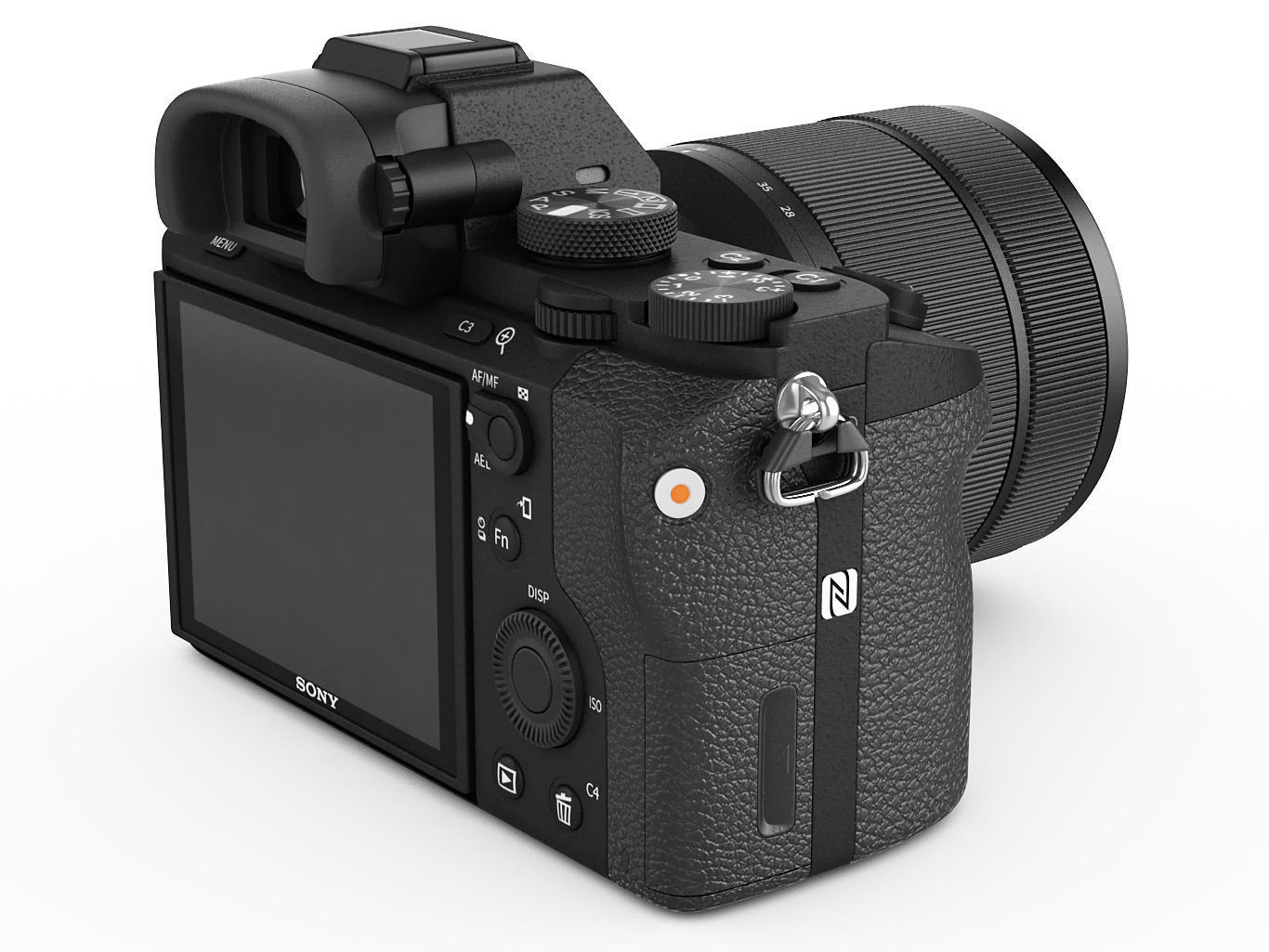 Sony Alpha 7 II with two lenses 3D model_7