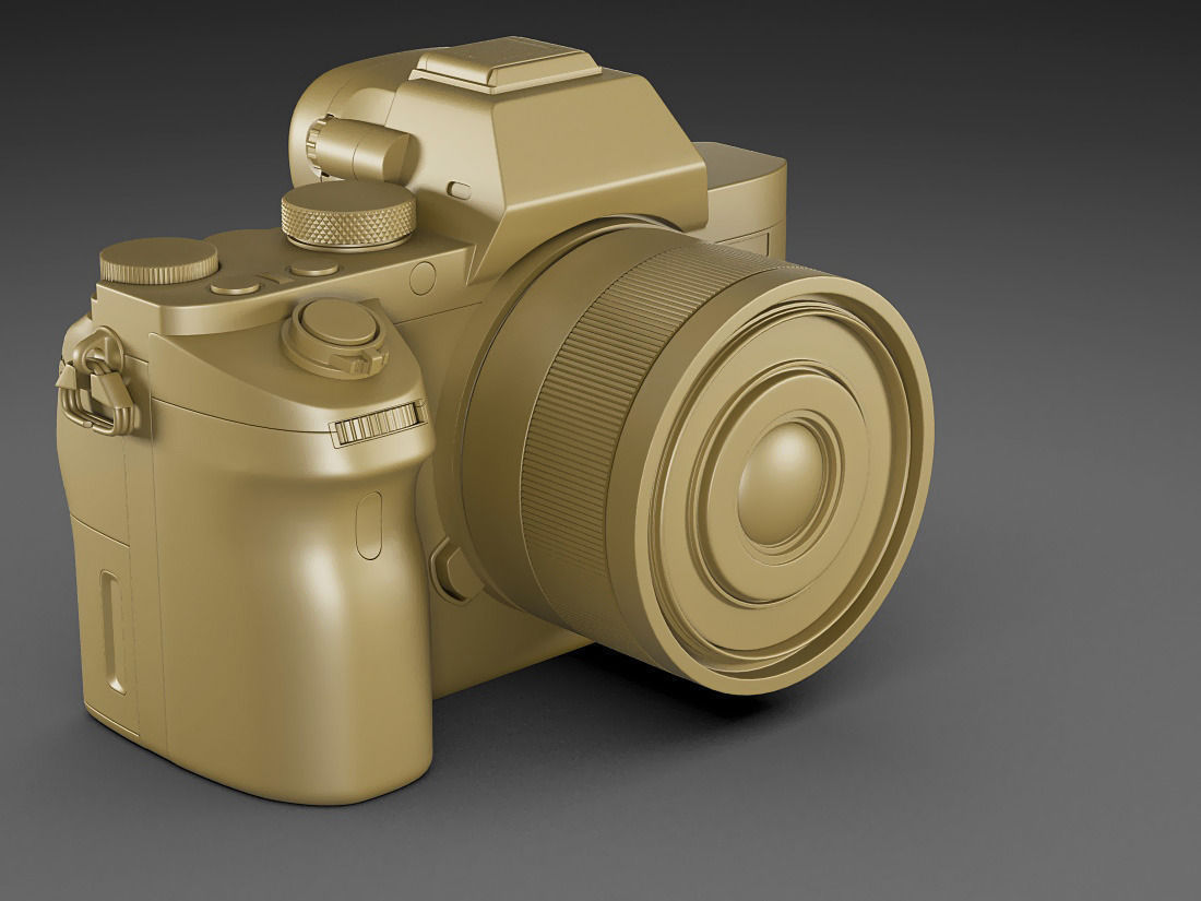 Sony Alpha 7 II with two lenses 3D model_18
