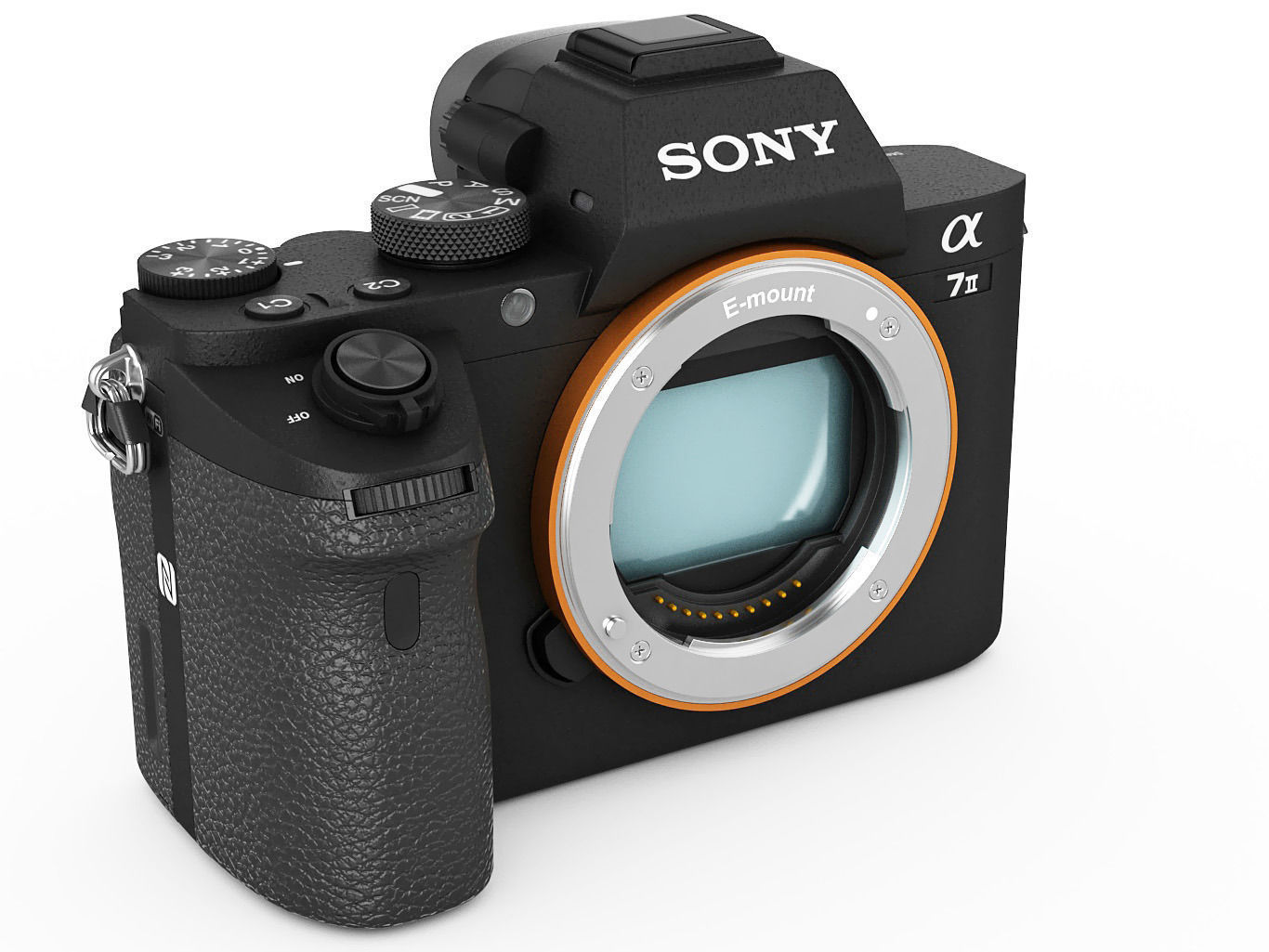Sony Alpha 7 II with two lenses 3D model_2