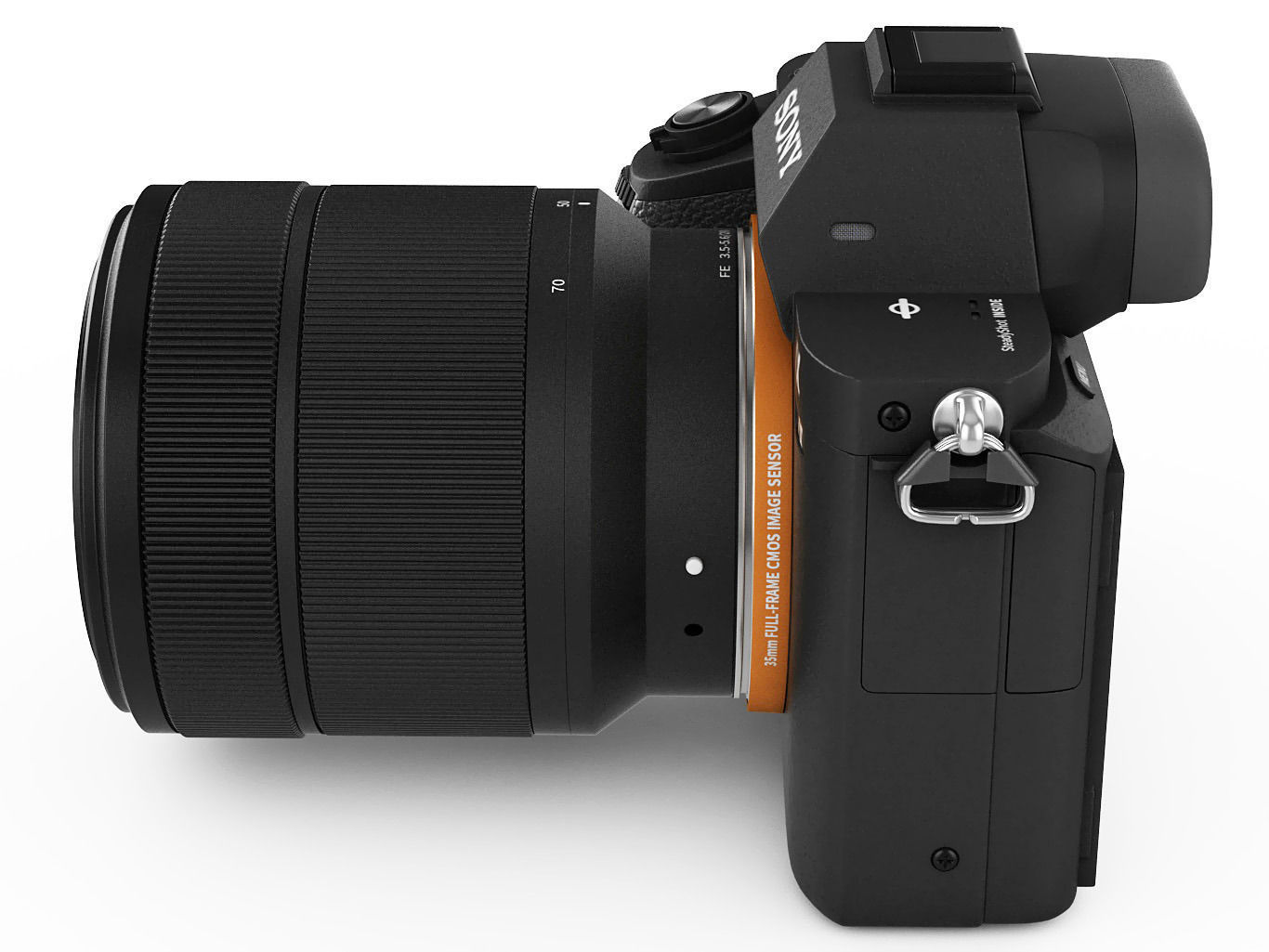 Sony Alpha 7 II with two lenses 3D model_4