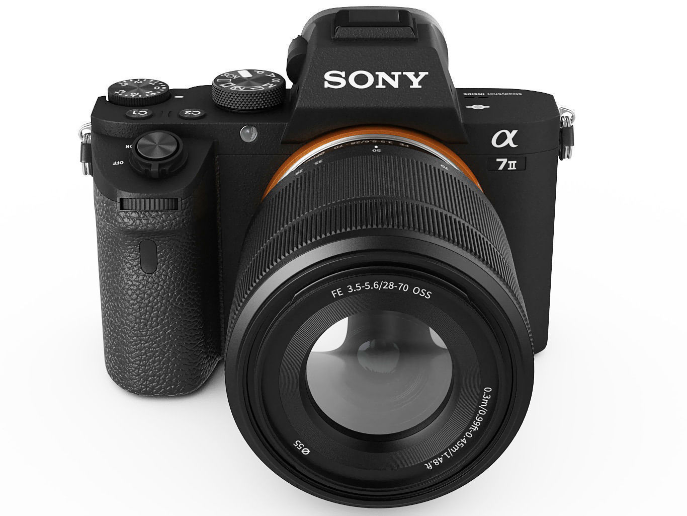 Sony Alpha 7 II with two lenses 3D model_3