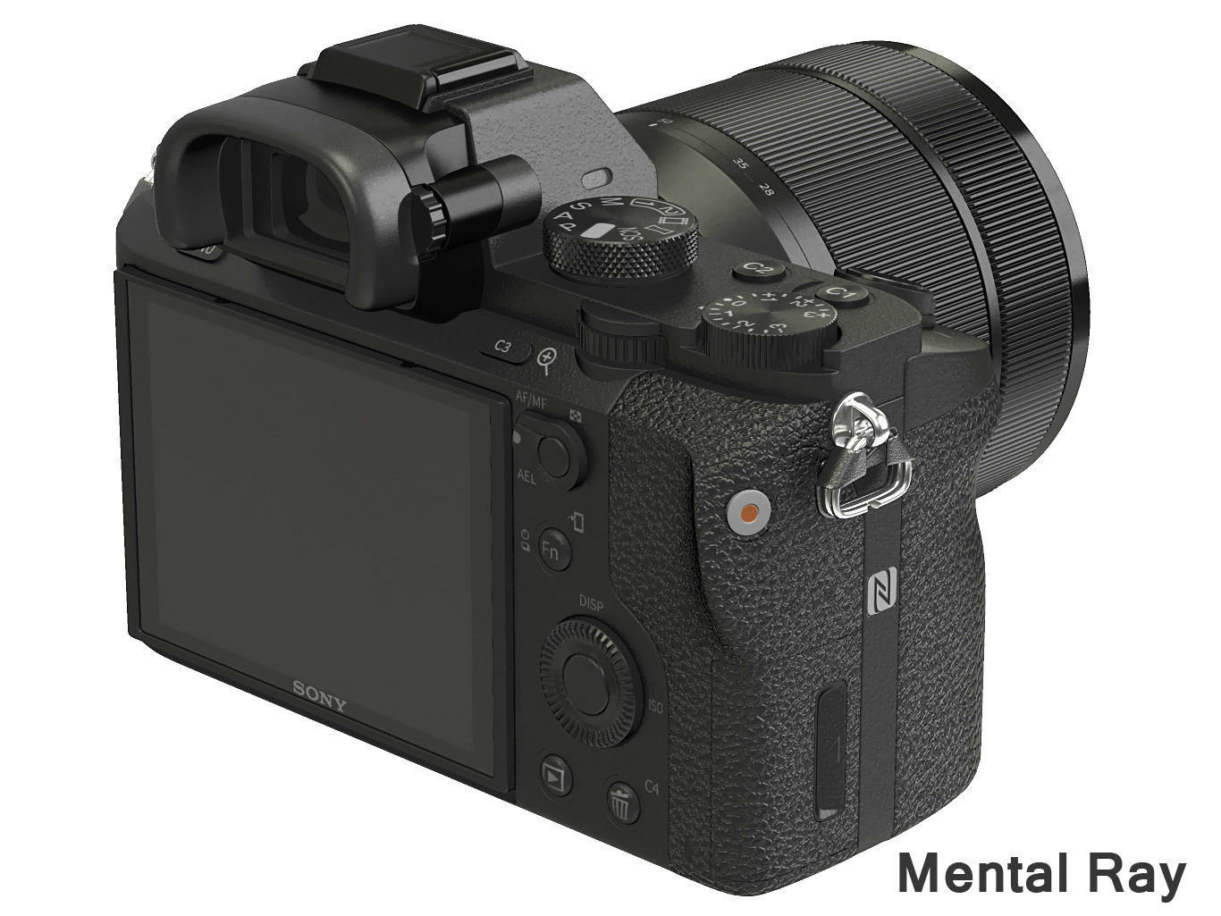 Sony Alpha 7 II with two lenses 3D model_15