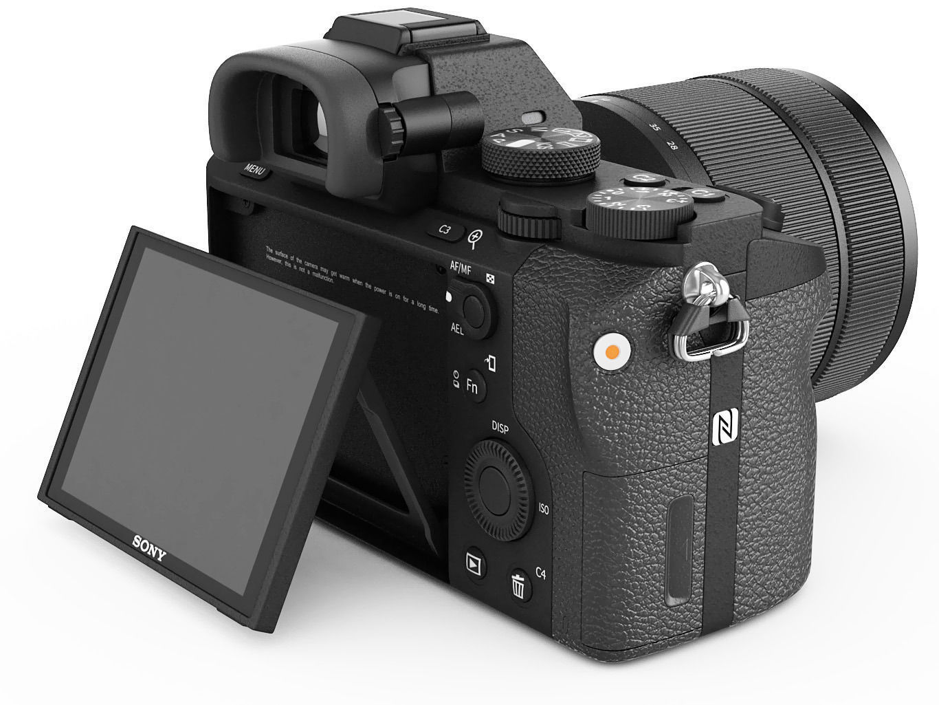 Sony Alpha 7 II with two lenses 3D Model MAX OBJ 3DS FBX C4D LWO LW LWS