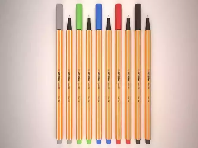 Set of 5 pens Stabilo point 88